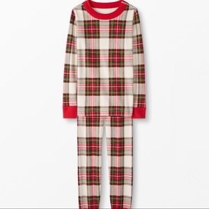 Hanna Andersson New NWT 110 5 5T Organic Long John Pajama Set Scottish Plaid Red